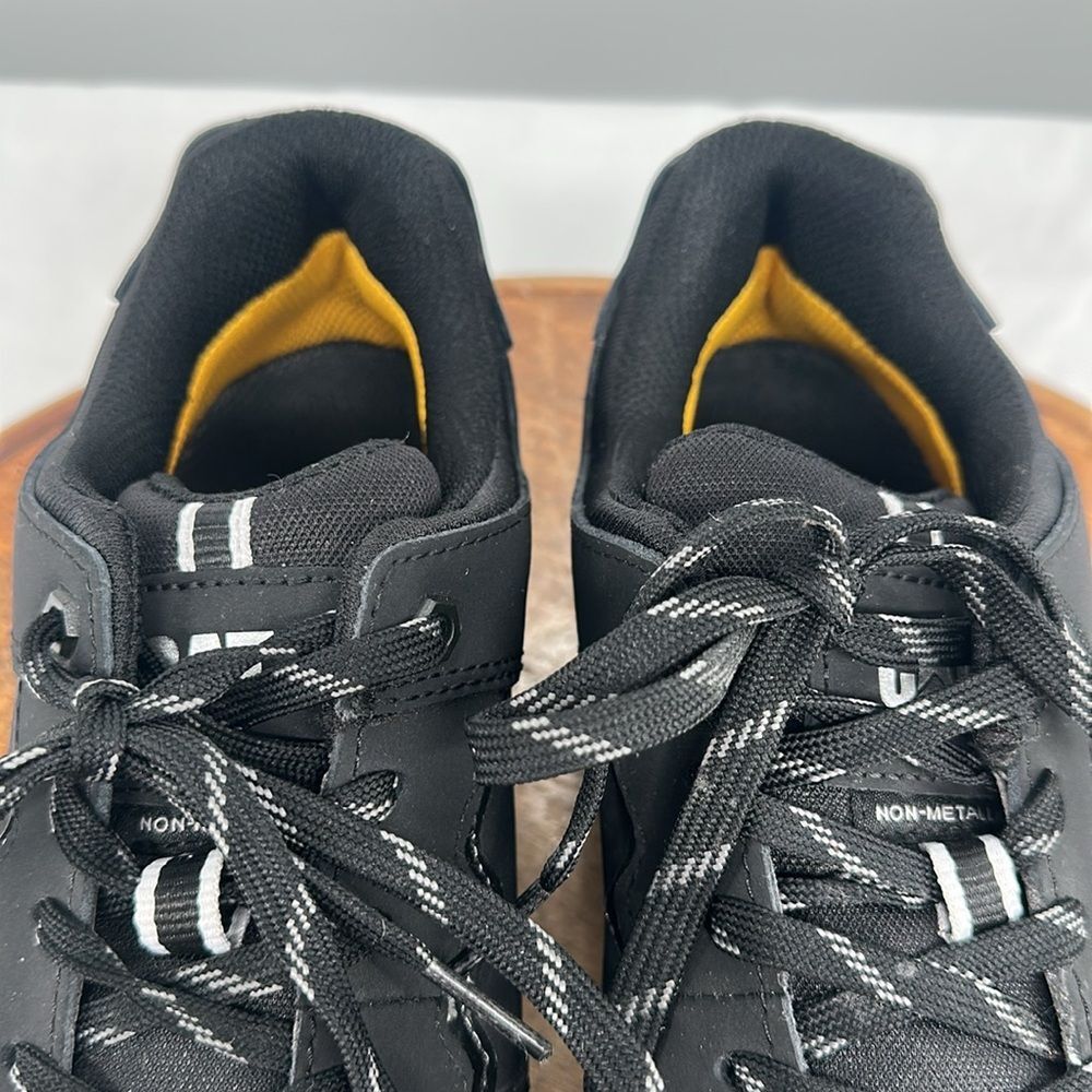 CAT Shoes Wm 9.5 Black Lace up Safety Comp Toe Sneakers Slip Oil Resistant - Picture 4 of 14
